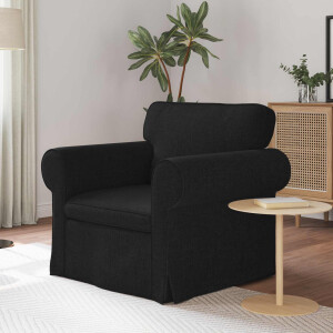 vidaXL Bank Zwart 95 x 82 x 80 cm Stof