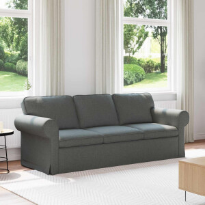 vidaXL Bank Donkergrijs 215 x 82 x 80 cm Stof