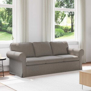 vidaXL Bank Taupe 215 x 82 x 80 cm Stof