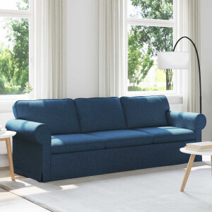 vidaXL Bank Blauw 245 x 82 x 80 cm Stof