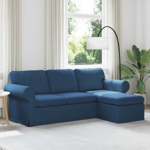 vidaXL Bank Blauw 215 x 138 x 80 cm Stof