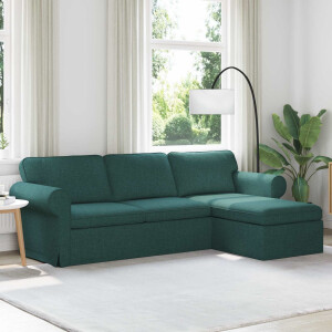 vidaXL Bank Donkergroen 245 x 138 x 80 cm Stof
