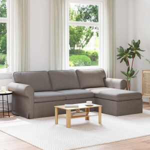 vidaXL Bank Taupe 215 x 138 x 80 cm Stof
