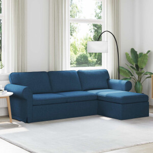 vidaXL Bank Blauw 215 x 138 x 80 cm Stof