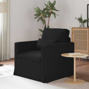 vidaXL Bank Zwart 78 x 78 x 80 cm Stof