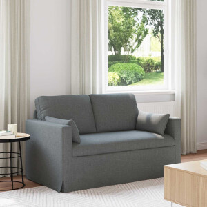 vidaXL Bank Donkergrijs 139 x 78 x 80 cm Stof