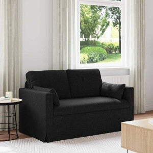 vidaXL Bank Zwart 139 x 78 x 80 cm Stof
