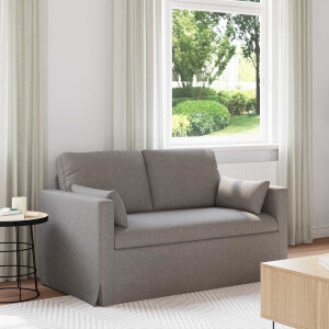 vidaXL Bank Taupe 139 x 78 x 80 cm Stof
