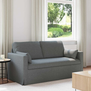 vidaXL Bank Donkergrijs 158 x 78 x 80 cm Stof