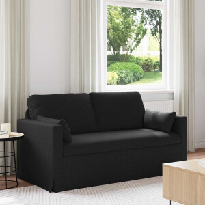 vidaXL Bank Zwart 158 x 78 x 80 cm Stof
