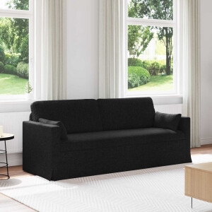 vidaXL Bank Zwart 198 x 78 x 80 cm Stof