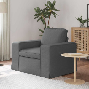 vidaXL Bank Donkergrijs 103 x 80 x 82 cm Stof