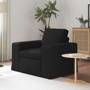vidaXL Bank Zwart 103 x 80 x 82 cm Stof