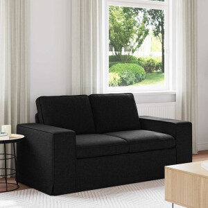 vidaXL Bank Zwart 162 x 80 x 82 cm Stof