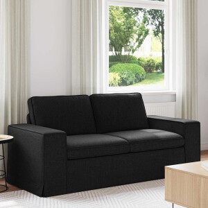 vidaXL Bank Zwart 182 x 80 x 82 cm Stof