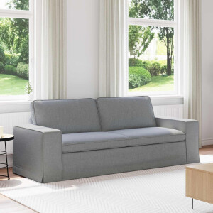 vidaXL Bank Lichtgrijs 222 x 80 x 82 cm Stof