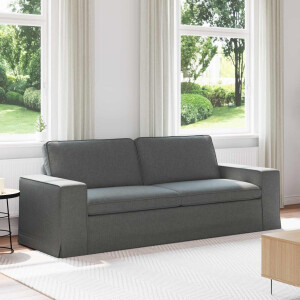 vidaXL Bank Donkergrijs 222 x 80 x 82 cm Stof