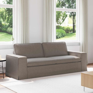 vidaXL Bank Taupe 222 x 80 x 82 cm Stof
