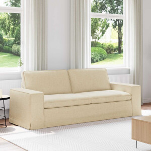 vidaXL Bank Crème 222 x 80 x 82 cm Stof