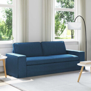 vidaXL Bank Blauw 222 x 80 x 82 cm Stof