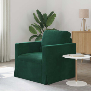 vidaXL Bank Donkergroen 78 x 78 x 80 cm Fluweel