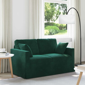 vidaXL Bank Donkergroen 138 x 78 x 80 cm Fluweel