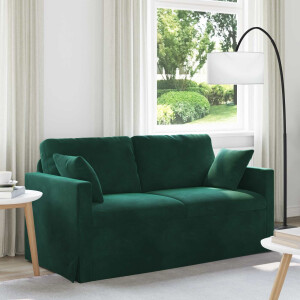 vidaXL Bank Donkergroen 158 x 78 x 80 cm Fluweel