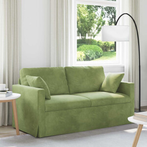 vidaXL Bank Lichtgroen 158 x 78 x 80 cm Fluweel
