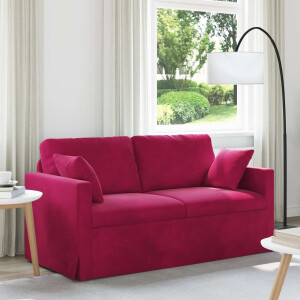 vidaXL Bank Wijnrood 158 x 78 x 80 cm Fluweel