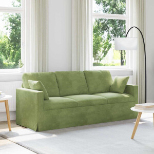 vidaXL Bank Lichtgroen 198 x 78 x 80 cm Fluweel