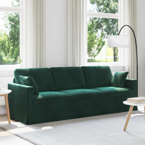 vidaXL Bank Donkergroen 228 x 78 x 80 cm Fluweel