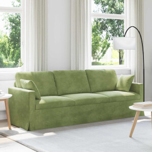 vidaXL Bank Lichtgroen 228 x 78 x 80 cm Fluweel