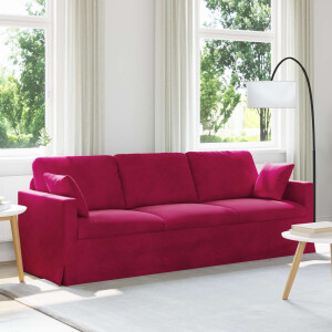 vidaXL Bank Wijnrood 228 x 78 x 80 cm Fluweel