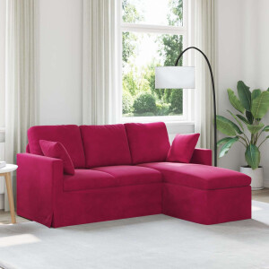 vidaXL Bank Wijnrood 178 x 134 x 80 cm Fluweel