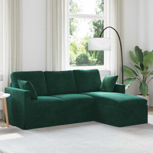 vidaXL Bank Donkergroen 198 x 134 x 80 cm Fluweel