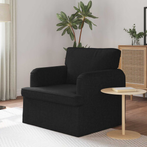 vidaXL Bank Zwart 84 x 80 x 85 cm Stof