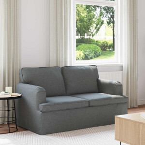 vidaXL Bank Donkergrijs 144 x 80 x 85 cm Stof