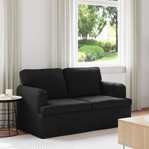 vidaXL Bank Zwart 144 x 80 x 85 cm Stof