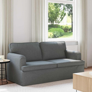 vidaXL Bank Donkergrijs 162 x 80 x 85 cm Stof