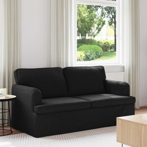 vidaXL Bank Zwart 162 x 80 x 85 cm Stof