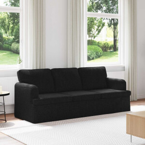 vidaXL Bank Zwart 201 x 80 x 85 cm Stof