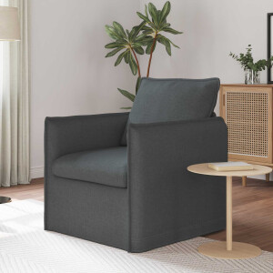 vidaXL Bank Donkergrijs 75 x 82 x 85 cm Stof