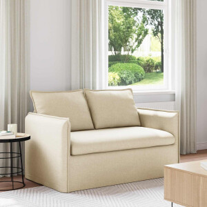 vidaXL Bank Crème 136 x 82 x 85 cm Stof