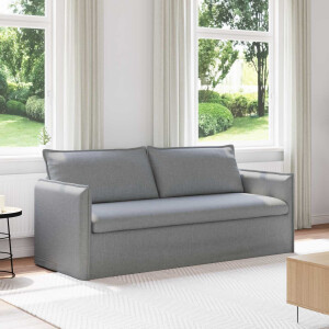 vidaXL Bank Lichtgrijs 196 x 82 x 85 cm Stof