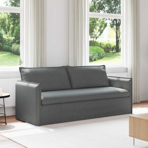 vidaXL Bank Donkergrijs 196 x 82 x 85 cm Stof