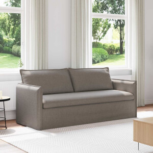 vidaXL Bank Taupe 196 x 82 x 85 cm Stof