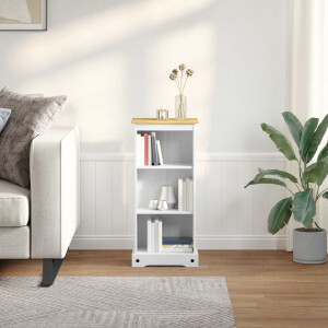 vidaXL Boekenkast Wit 46 x 29 x 100 cm Massief grenenhout
