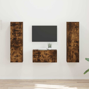 vidaXL Tv-meubelset 5 pcs Gerookt eiken Bewerkt hout
