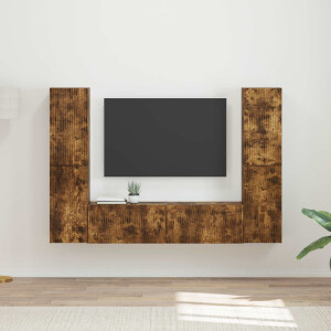 vidaXL Tv-meubelset 6 pcs Gerookt eiken Bewerkt hout