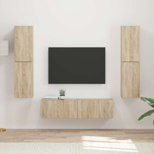 vidaXL Tv-meubelset 6 pcs Sonoma Eiken Bewerkt hout